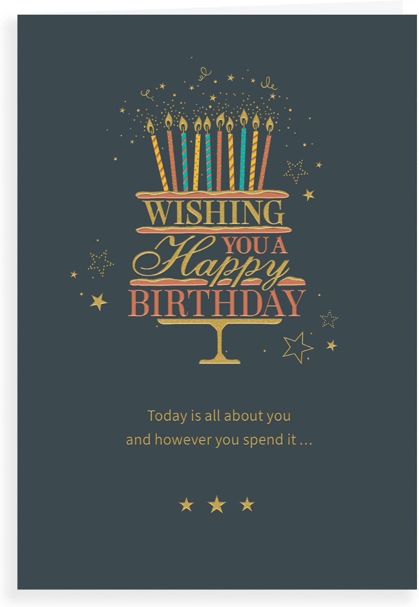 Male Birthday Card. 23x15cm (9x6 Inches)