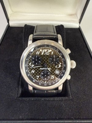 Montblanc Star Carbon XL Chrono M29051 Neuer Mechanismus, Jahr Garantie Quarzuhr