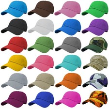 12 Pcs Lot Plain Blank Baseball Cap Dad Hat 100 Cotton Buckle Adjustable Caps