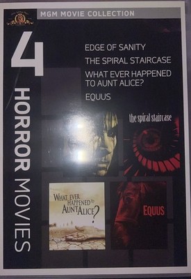 4 Horror Movies 3-DVD Edge of Sanity / Spiral Staircase / Aunt Alice /Equus RARE