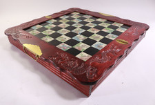 Chinese Asian Figure Chess Board Game Set Car...