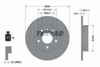 2X Bremsscheibe Hinten Textar 92092103 FÜR Chevrolet Opel Scheibenbremse