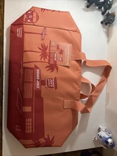 Trader Joe's Large Peach Reusable Insulated Shopping Bag 8 Gallon NWT