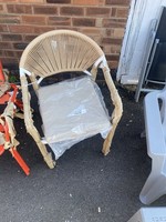 Habitat Elvas Set of 2 Rattan Effect Garden Chair - Natural