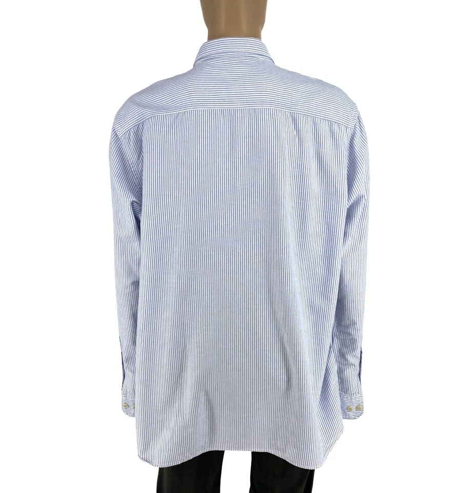 CAMEL ACTIVE Men Blue Striped Regular Fit Long Sleeve Shirt Size XXL 2XL - Image 3 of 4