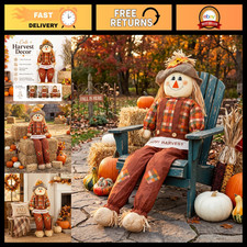 60 Inch Large Scarecrow Decoration for Fall Outdoor Porch Yard Garden Decor