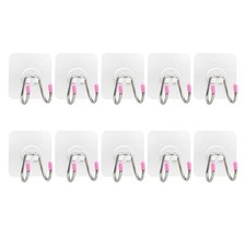  10 Pcs Crochet Mural En Acier Inoxydable Crochets Adhésifs Robustes