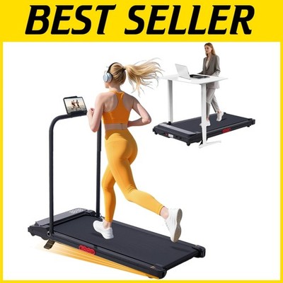 Portable Walking Pad Treadmill with Handle Bar/--~