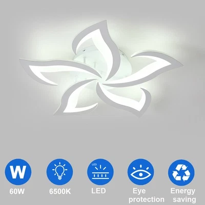 TOOLIGHT 60W Mordern LED Ceiling Light Cool White Flower Chandelier Living Room Bedroom