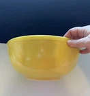 Vintage Pyrex Primary Mixing Nesting Bowl Yellow 404 4 Quart Large A-4 USA 1950s