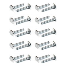20 Pack 1 T-Slot Bolts, 1/4-20 Thread Size, USA Made T-Bolts, Steel, Hardware