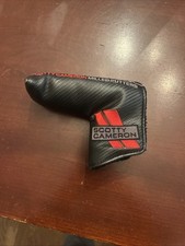 TITLEIST SCOTTY CAMERON MILLED PUTTER COVER BLADE HEADCOVER BLACK RED
