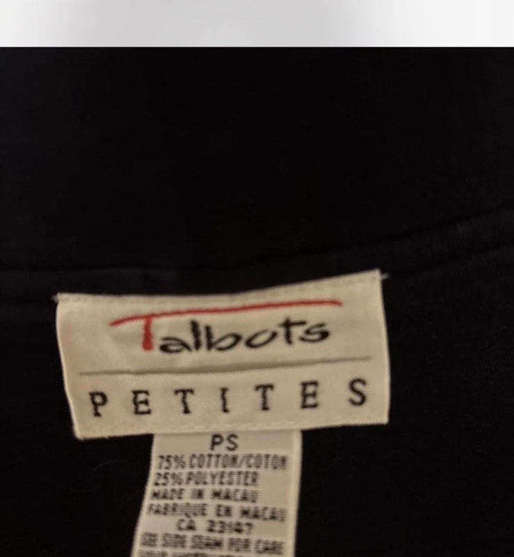 Sudadera con capucha Talbots negra y roja a cuadros con cremallera talla S #a cuadros #ropa de invierno Foto 4 de 4