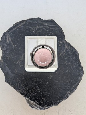Antiker 835 Silber Designer Ring Rosenquarz, Wohl Gustav Hauber Um 1950 Vintage
