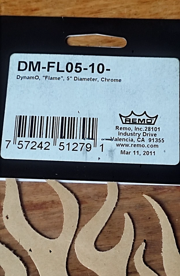 remo dynam'O "flame" , 5" de diametre neuf / new old stock - Image 2 of 2