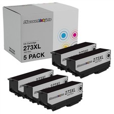 Compatible Ink Cartridge Replacements for Epson 273XL 5pk Black HY