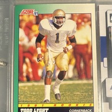 SCORE 1991 Score Todd Lyght Rookie RC #318 Los Angeles Rams Football Card. rookie card picture