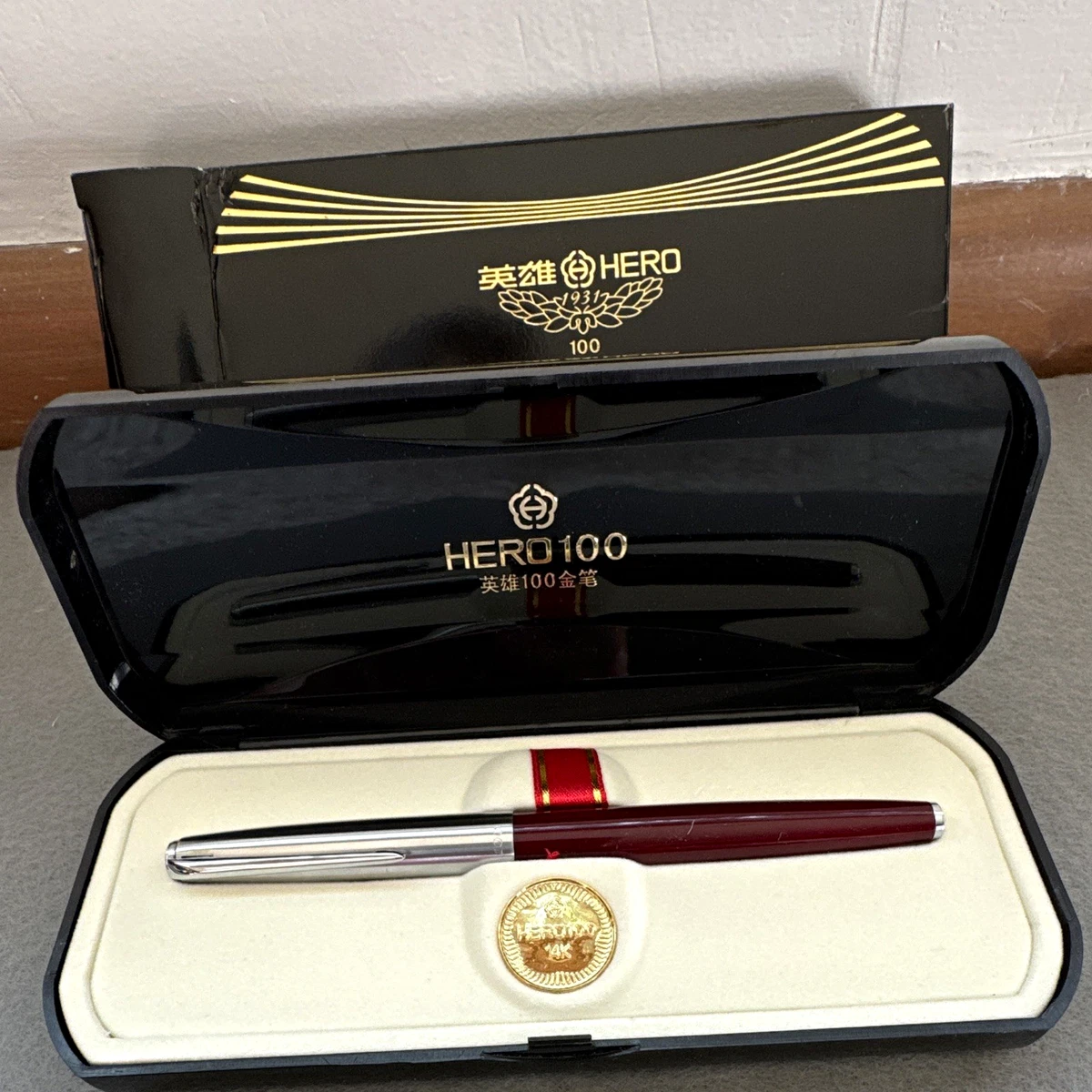 HERO 100 万年筆 14K ゴールドニブ ボルドー Hero 100 Fountain Pen for sale | eBay
