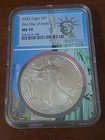 2022 $1 1oz Silver Eagle NGC MS70 First Day of Issue Statue of Liberty Core
