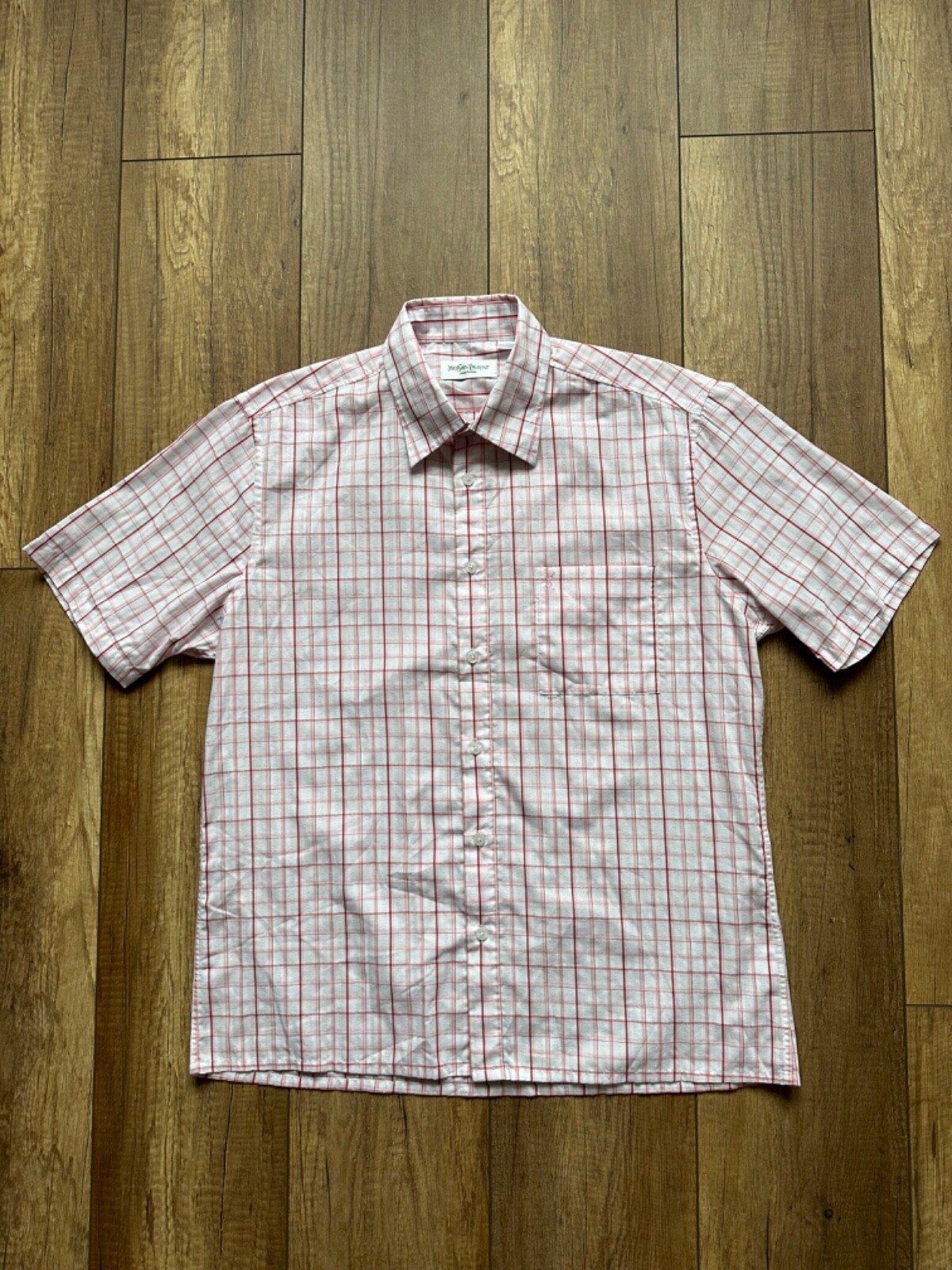 Yves Saint Laurent camicia uomo vintage manica corta YSL taglia L