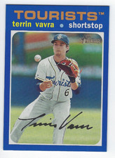 TERRIN VAVRA 2020 TOPPS HERITAGE MINOR LEAGUE BASEBALL BLUE PARLLEL /99