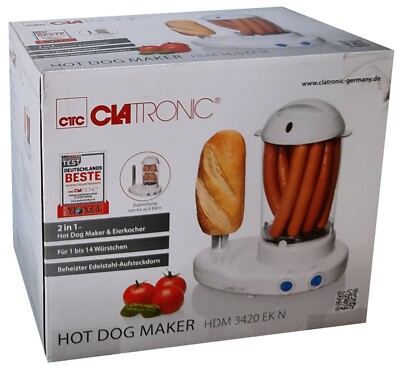 Clatronic HDM 3420 EK N Hot Dog Maker - Weiß