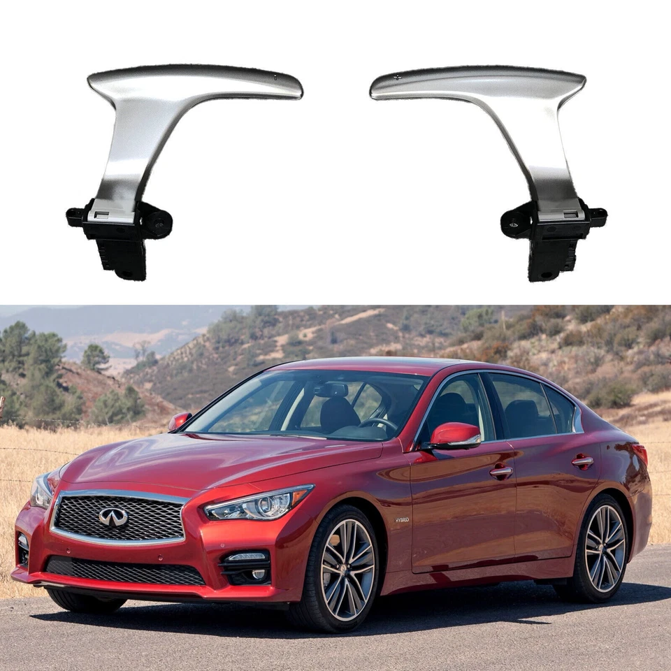 For Infiniti Q50 2014-2021 Matte Silver Steering Wheel Shift Paddle Shifter21YY4 Foto 3 de 4