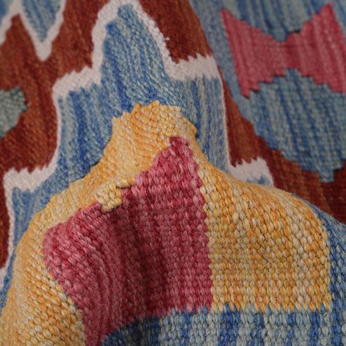 Chobi Vegetable Kilim Wool Rug Runner Afghan Minimal Decor 6.8x2 ft - Picture 4 of 8