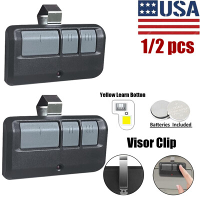1/2 Pc Garage Door Opener Remote 950ESTD 953E 891LM Only for Yellow Learn Button