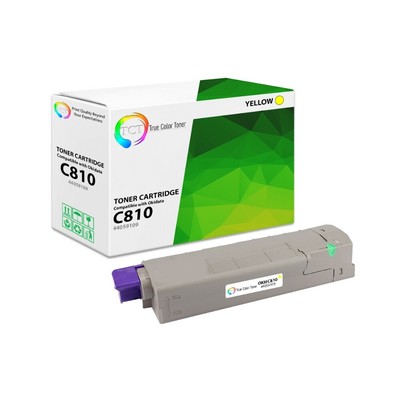 TCT 44059109 For Okidata C810 C830 Yellow Prem Compatible Toner Cartridge