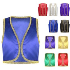 UK Boys Fairytale Arabian Prince Cosplay Costume Theme Party Waistcoat Vest