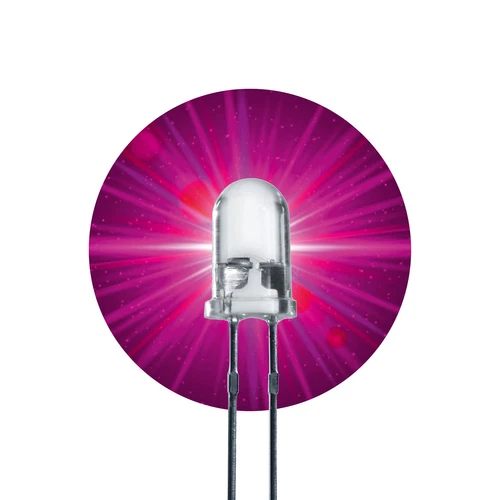 50 x LUMETHEUS LED Diode pink pinke 5 mm lila rosa Leuchtdiode rund klar 2 Pin