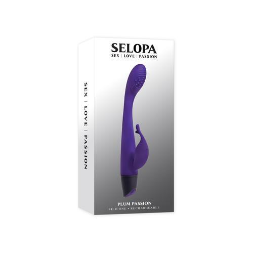 Selopa Plum Passion Rechargeable Dual Stim Silicone Purple