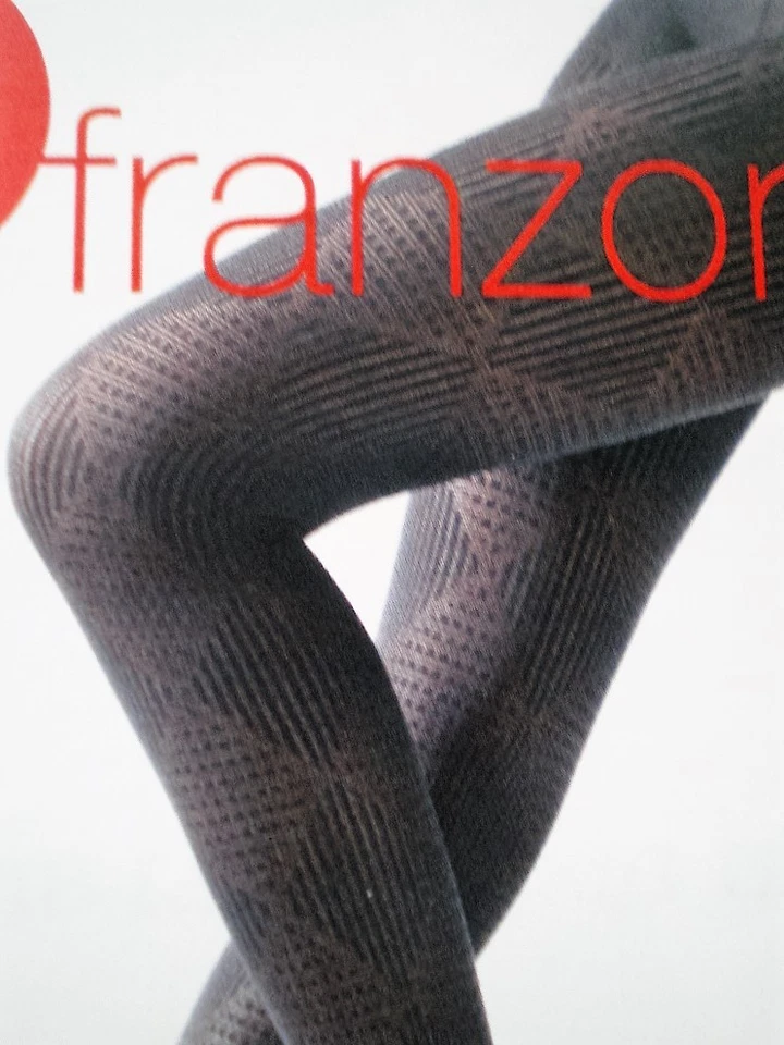 Blickdichte Strumpfhose, 150 den, Franzoni, warm, gemustert, schwarz, Gr. 36-38 - Bild 3 von 3