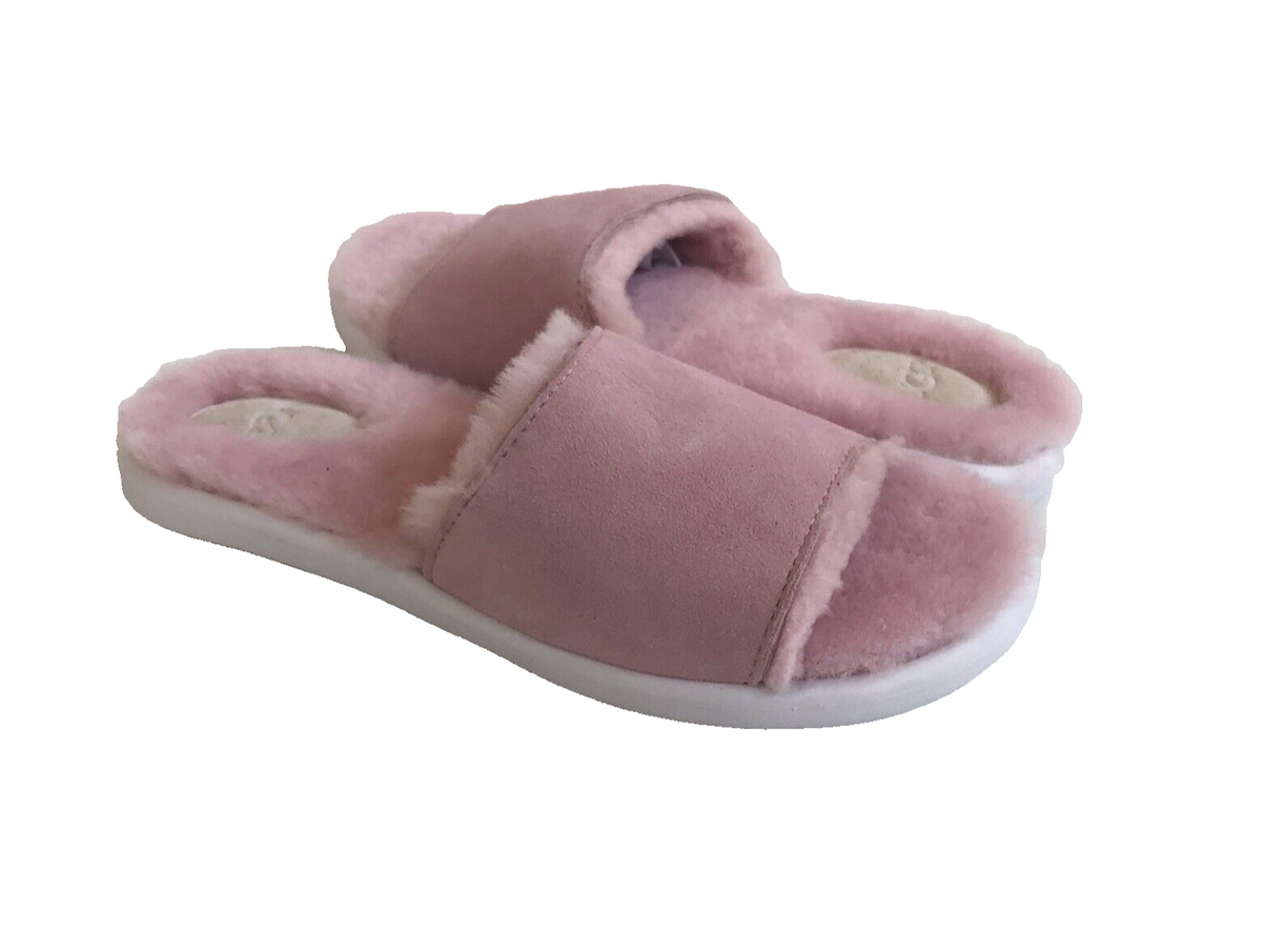 UGG BREEZY PINK SHEARLING MOCASSIN SLIPPERS US EU 38 UK