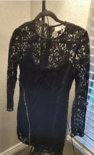 Asos black mini dress new with tags, party long sleeves size 6