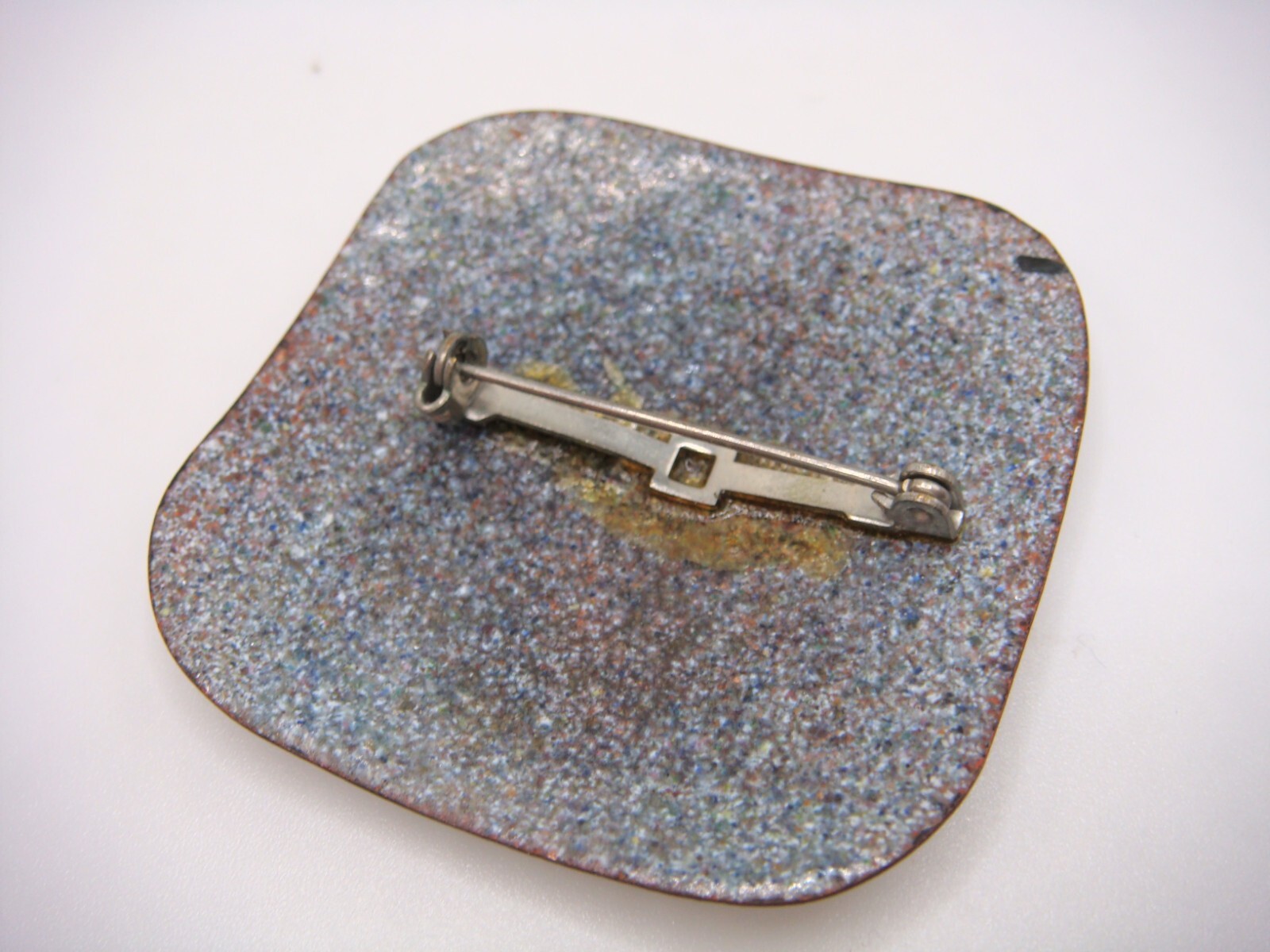 VINTAGE RECTANGULAR TILE SHAPE ENAMEL PAINTED FLO… - image 4