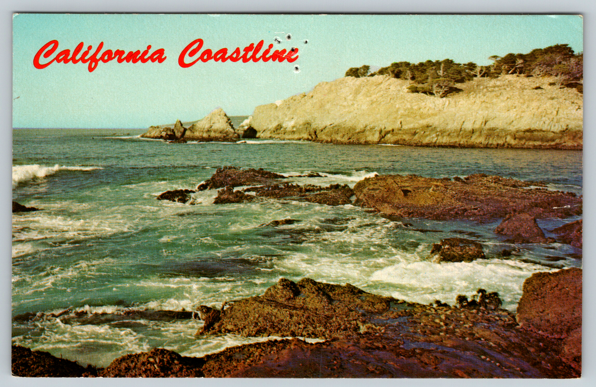 c1960s California Coastline Beach Shore Ocean Pacific Vintage