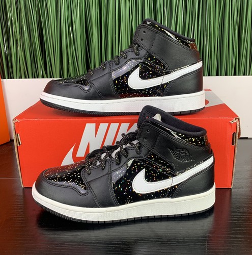 jordan 1 mid black speckle