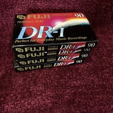 New Lot Of 4 Fuji DR-I 90 Minute Blank Audio Cassette Tapes Normal Bias Sealed