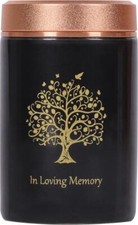Small Urn for Human Ashes - 3'' Tree of Life Handicrafted Urn - Beautiful Tiny -
