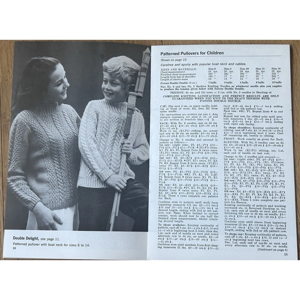 Suéteres familiares Patons Carefree Knitting in Double by Beehive Pattern Book 126 Foto 4 de 4