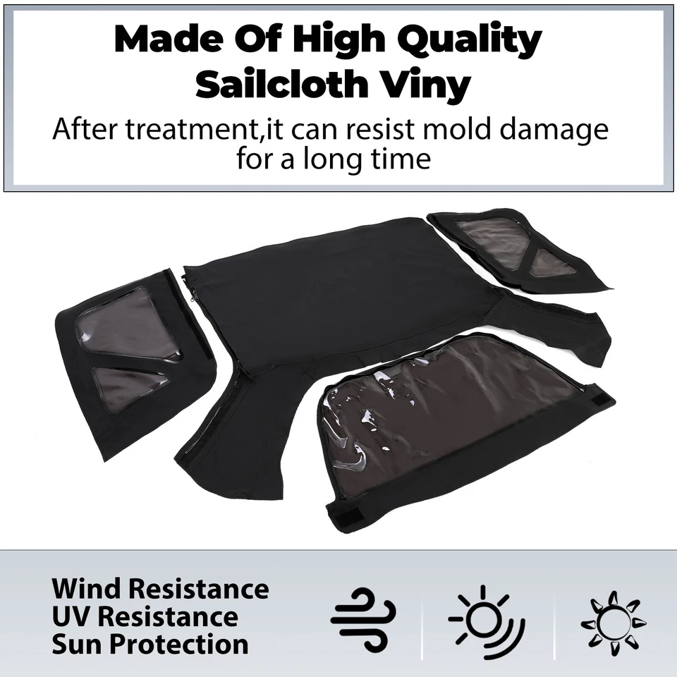 Convertible techo blando y 3 ventanas tintadas para KIA SPORTAGE 1996-2000 2001 2002 Foto 3 de 4