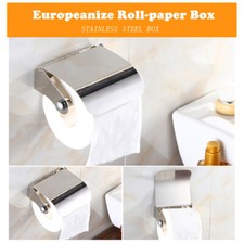 Stainless Steel Europeanize Bathroom Wall Mounted Toilet Paper Roll Box Holder