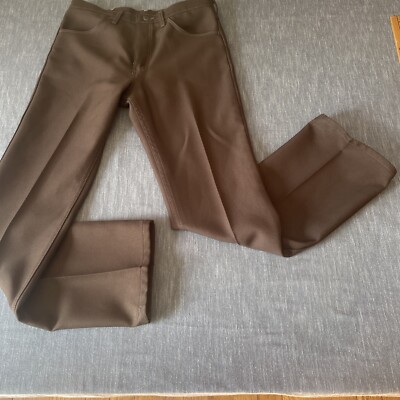Wrangler Vintage brown pokyester western jeans 33 waist 32 leg