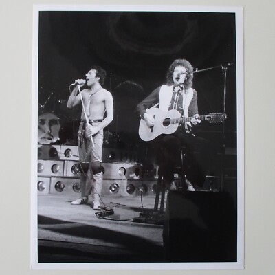 Queen Freddie Mercury Brian May 1979 Crazy Tour 10'' x 8'' Live Concert Photo (UK)