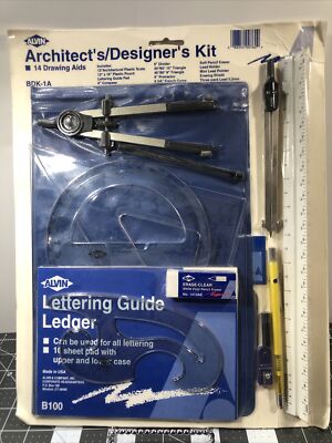 Alvin Architect Designer Kit 14 Drawing 14 Aids Discontinued BDK-1A Damage NOS