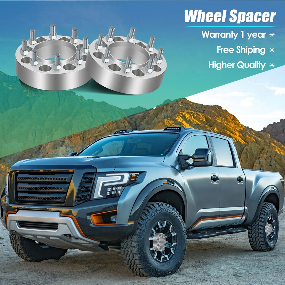 4 piezas espaciadores de rueda centrados en el cubo 8x6,5 a 8x6,5 9/16"x18 para Dodge Ram 2500 3500 Foto 2 de 4