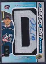 LIAM FOUDY - 2020 SP Game Used Draft Day Marks Auto D #DDM-LF, /35