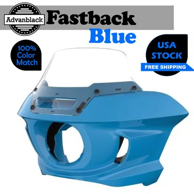 Fastback Blue ST Front Fairings Fits for Harley Low Rider/S, Fat Bob